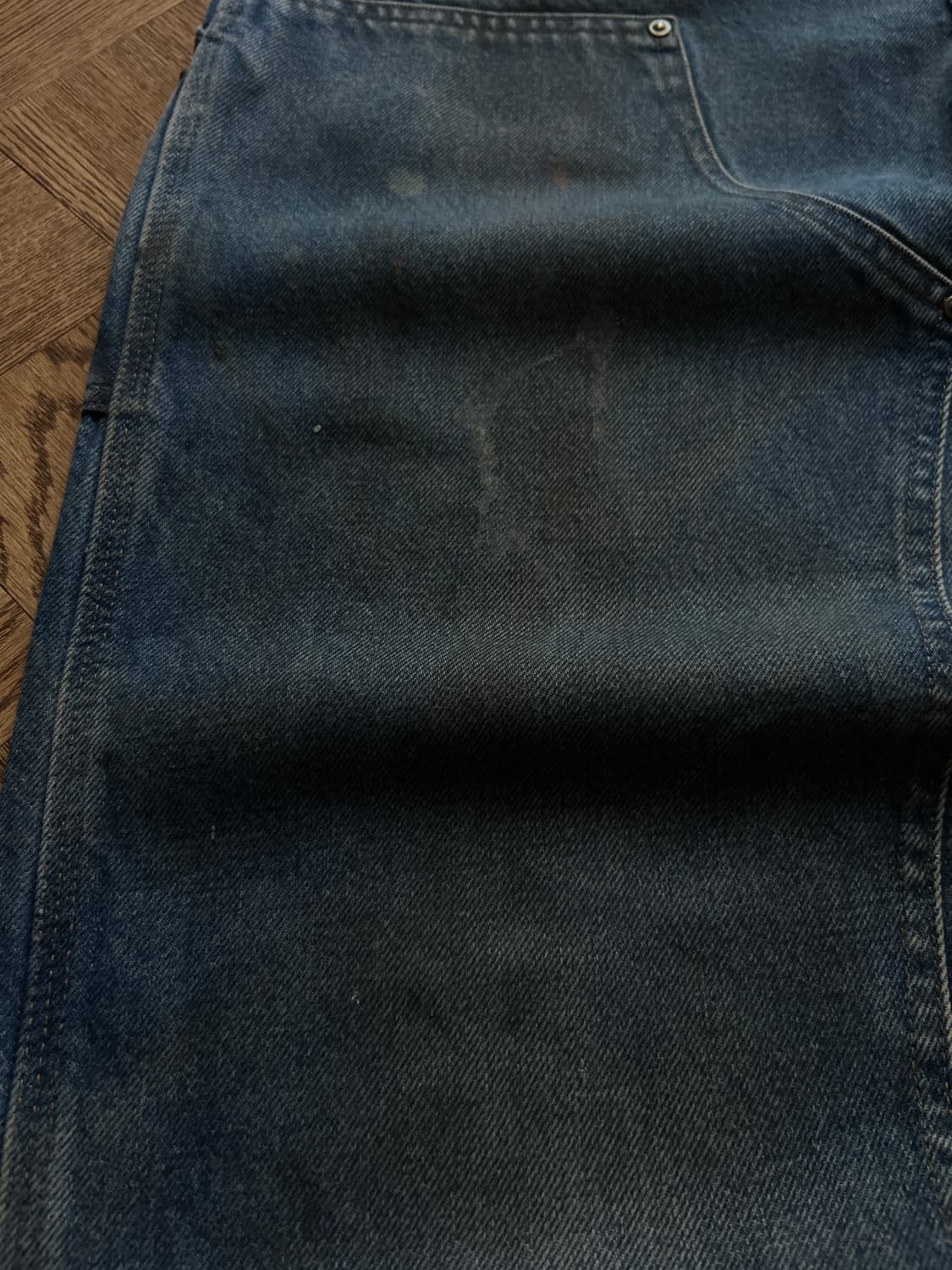 [33]칼하트 USA 더티워싱 더블니 워크 데님 팬츠 상품이미지4