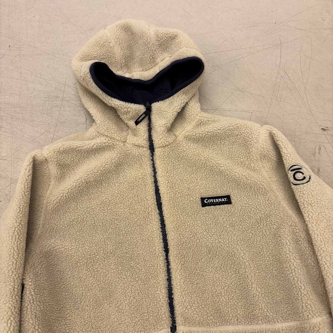 커버낫 리버시블 빅로고 쉐르파 자켓 상품이미지5