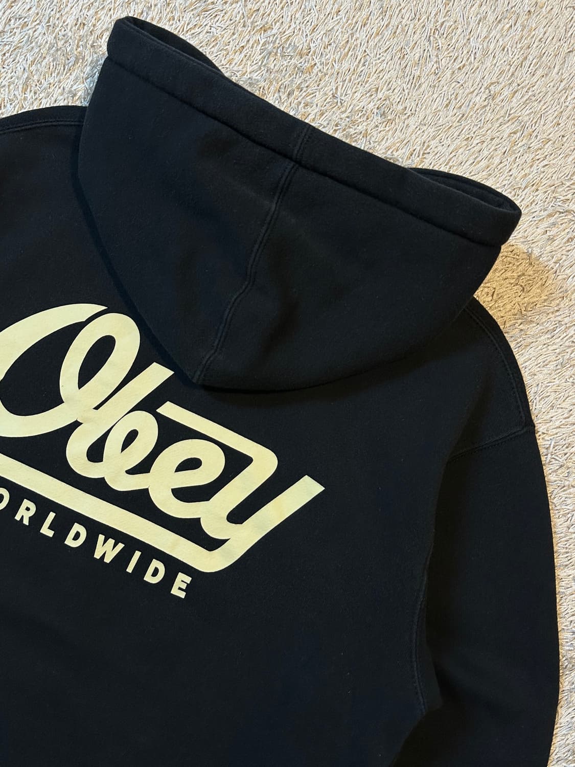 오베이 OBEY 월드와이드 백로고 후드티 블랙 상품이미지4