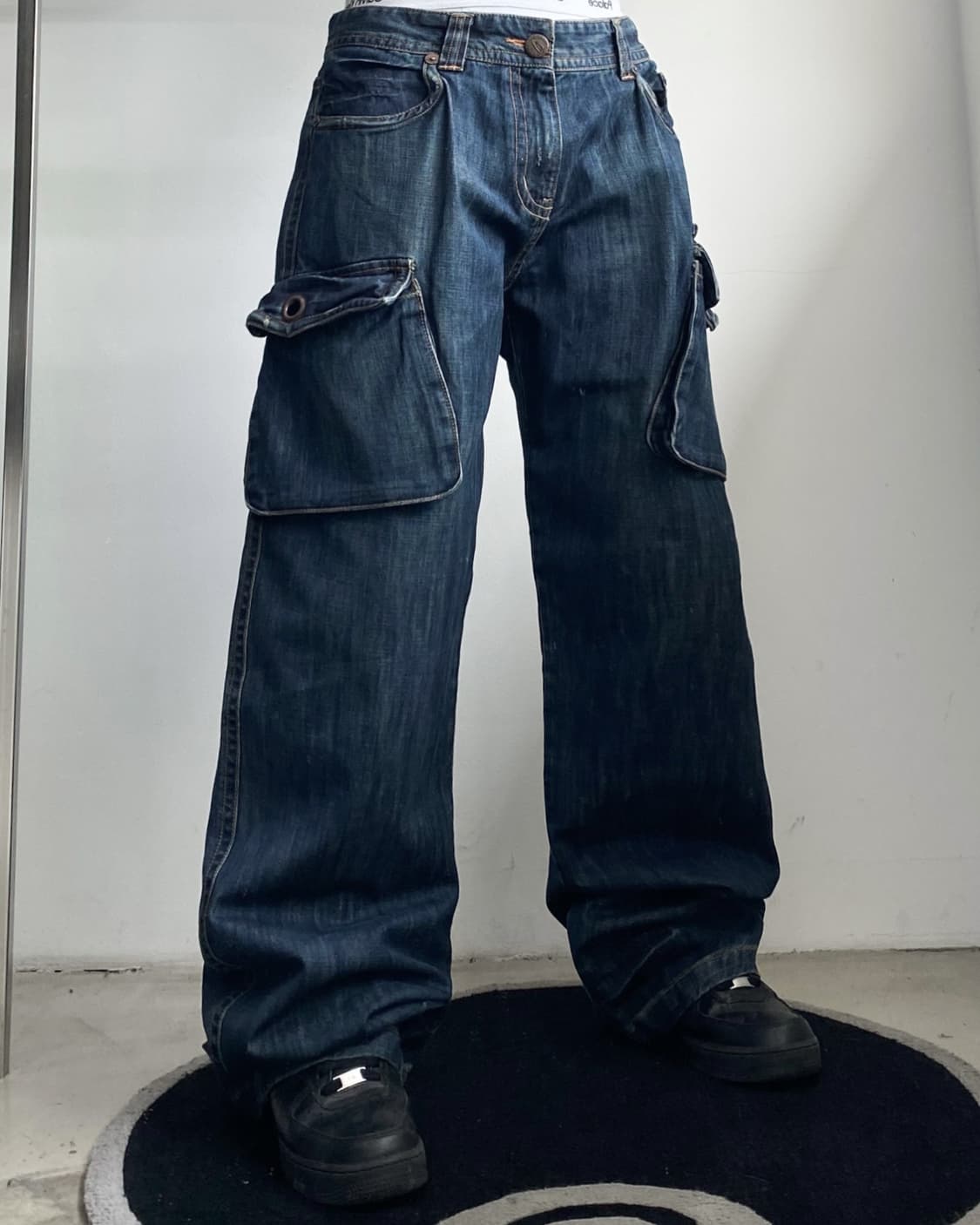 DOHC Y2K 프론트 빅 포켓 와이드 데님 팬츠 상품이미지1