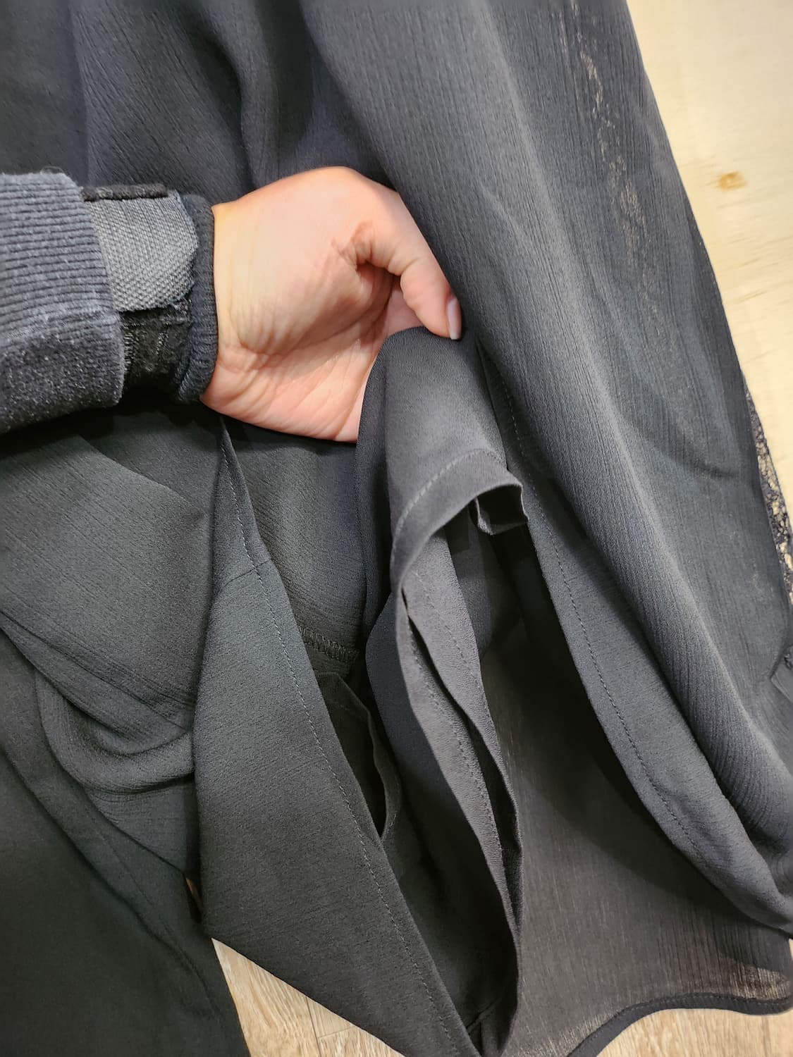 1172) 꼼빠니아 레이스 포인트 와이드 팬츠 상품이미지4