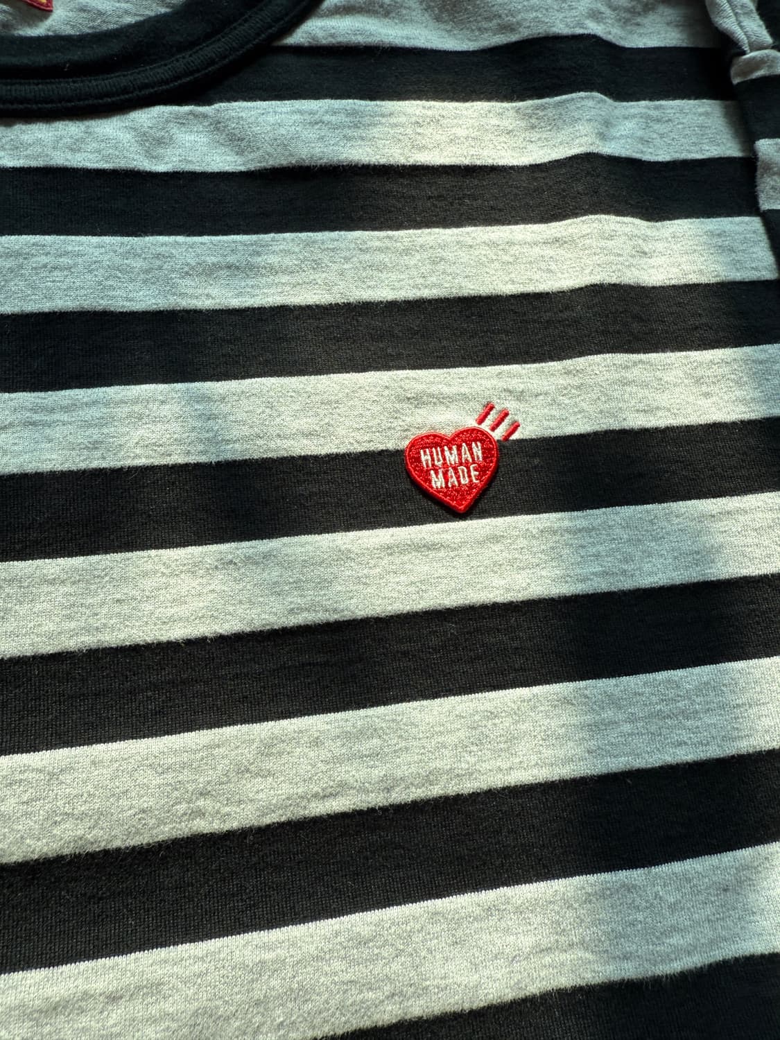 17SS 휴먼메이드 하트 로고 스트라이프 롱슬리브 티 상품이미지2