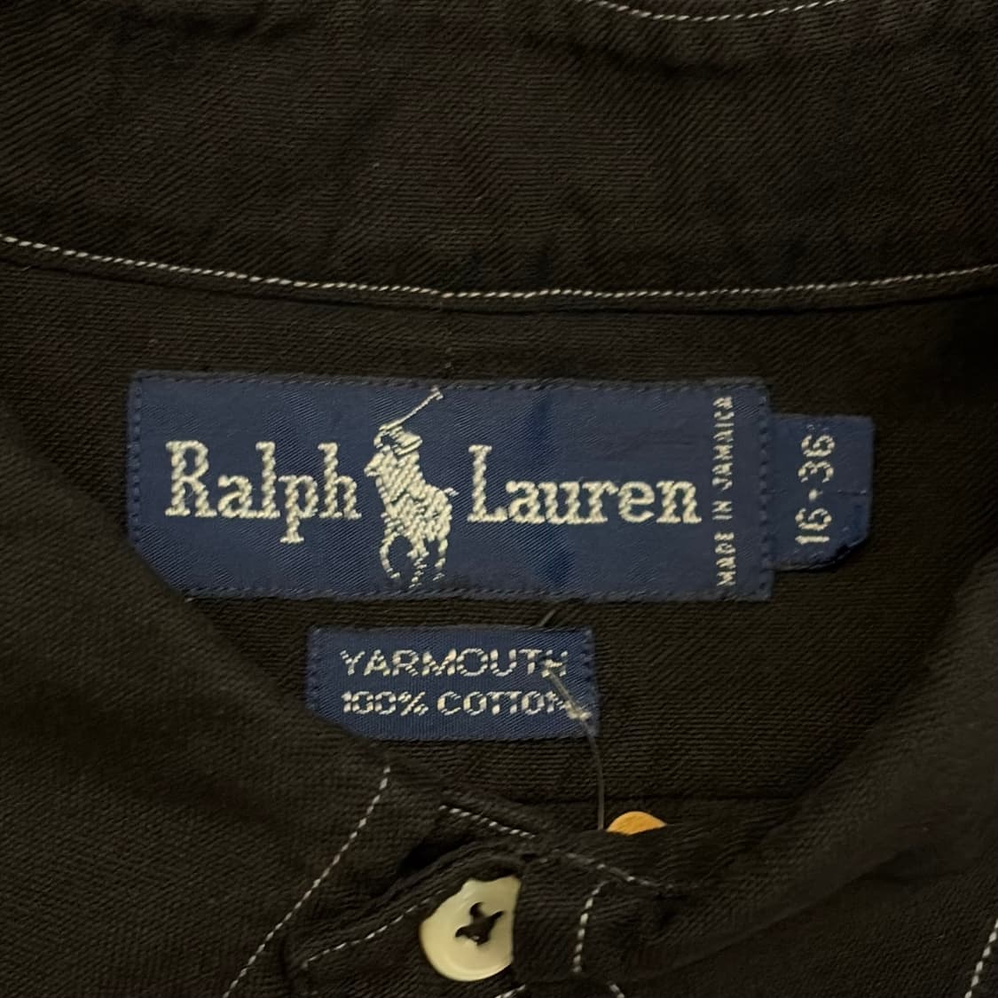 새상품급 00s 미국 빈티지 폴로랄프로렌 긴팔 검정 블랙셔츠 상품이미지5