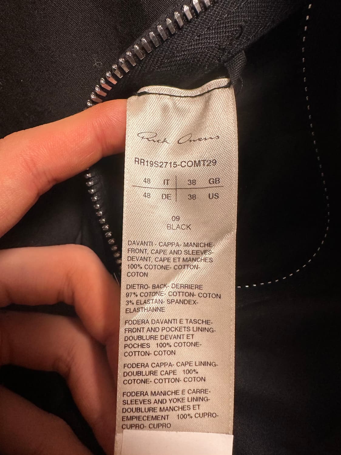 48) rick owens BABEL 2019 SS jacket 상품이미지5