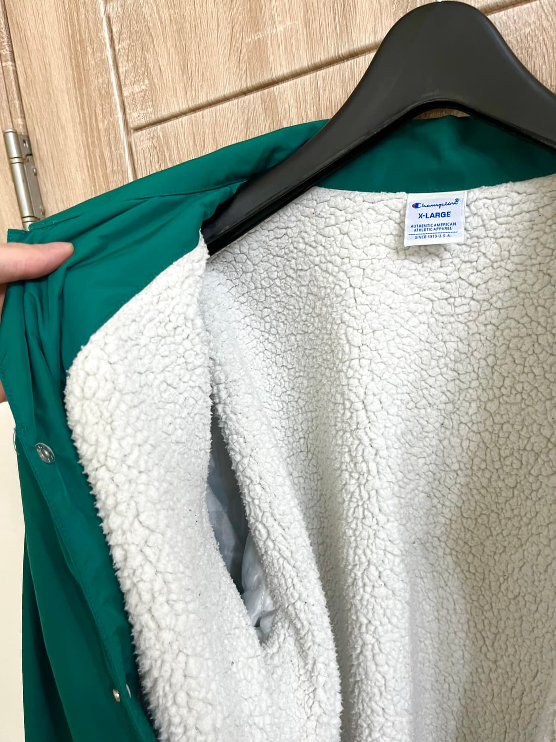 빈티지 챔피온 녹색 코치 자켓 XL 상품이미지4