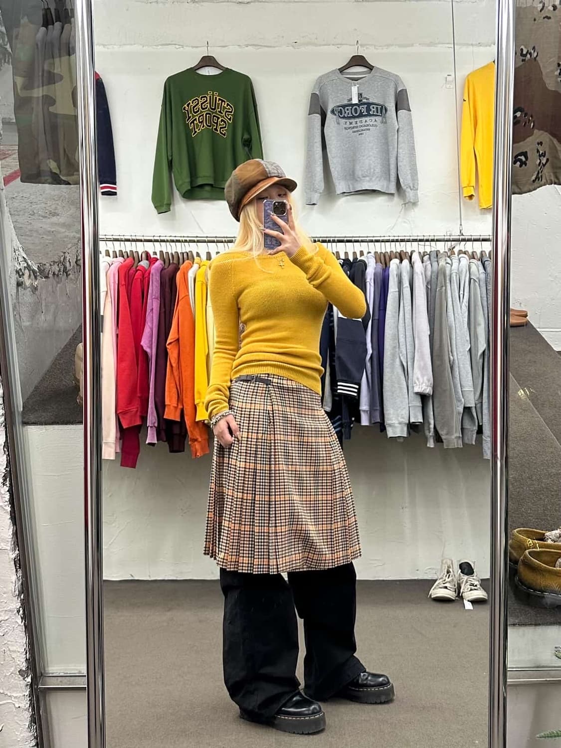 old england 체크 랩 스커트 상품이미지6