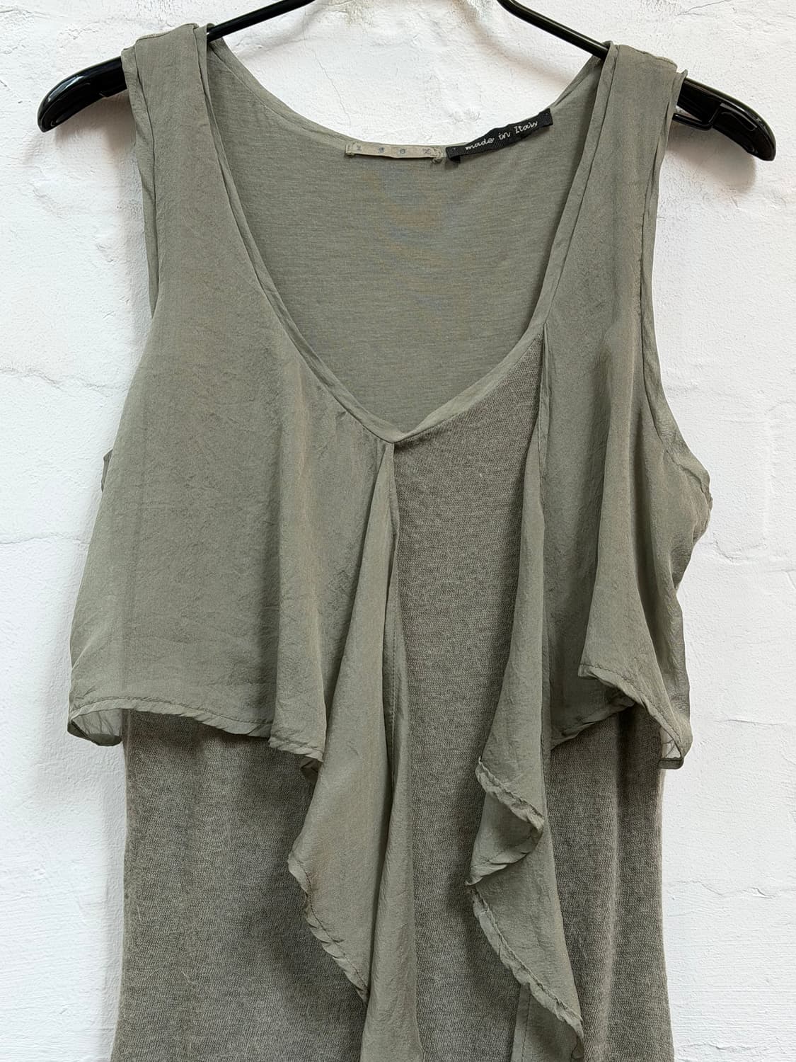 120% Lino Italy 실크 드레이프 슬리브리스 울 혼방 XS 상품이미지3