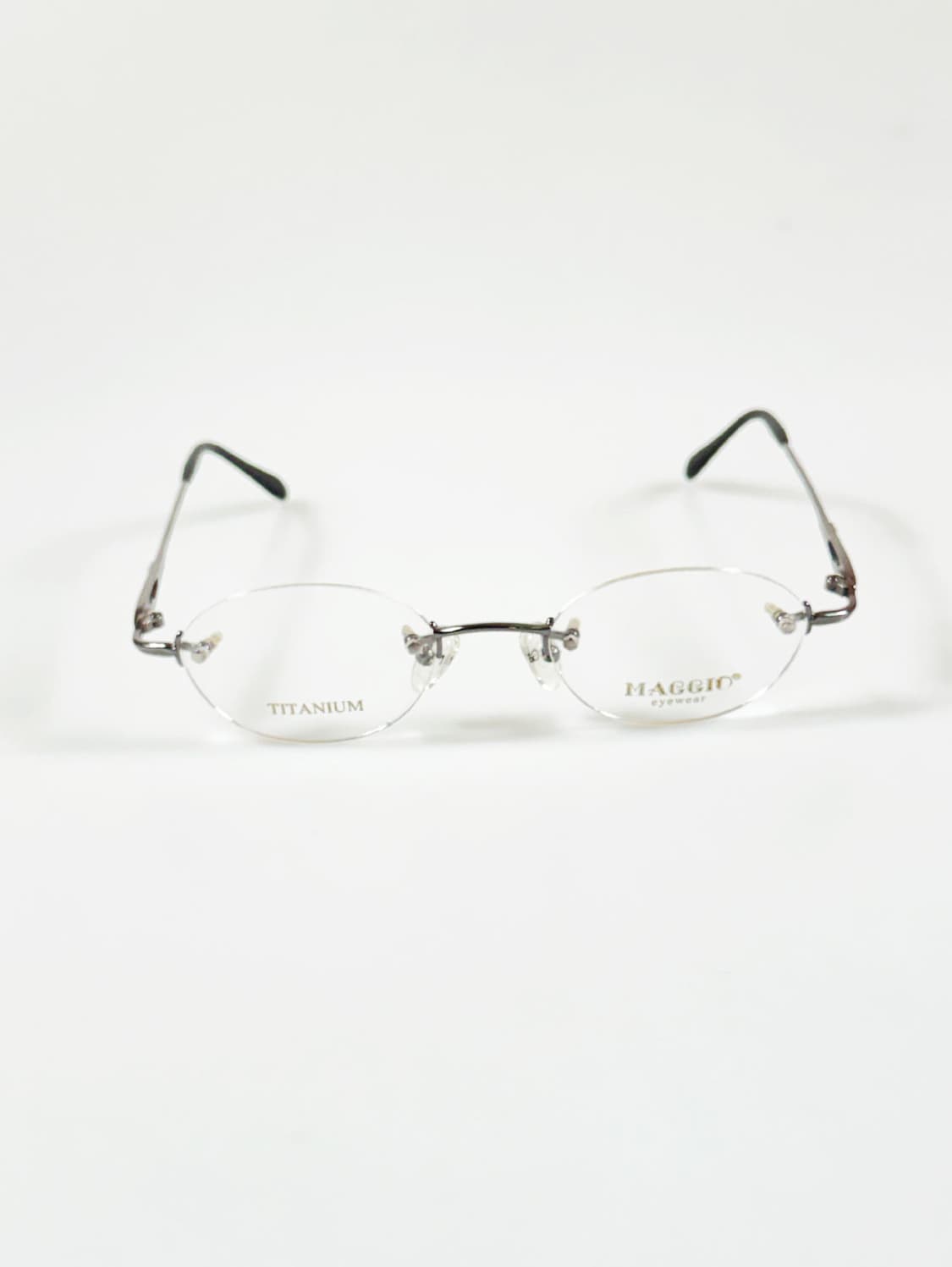 MAGGIO 티타늄 무테 오벌 프레임 빈티지 안경 상품이미지2