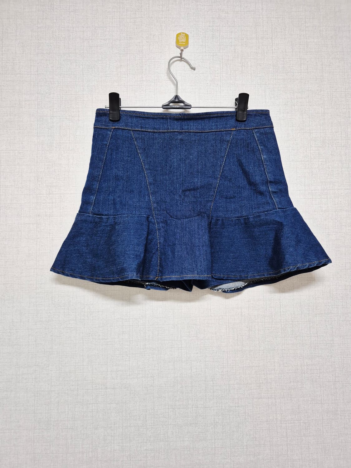 청 데님 프릴 미니스커트 상품이미지1