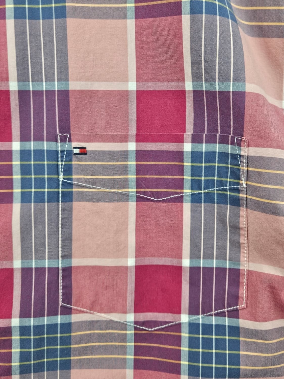 타미힐피거 체크 하프 반팔 셔츠 크롭커스텀 ( 2XL ) / 11912 상품이미지5