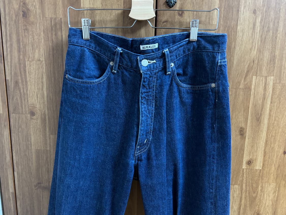 [3] 오라리 셀비지 라이트 데님 팬츠 (인디고) 상품이미지3