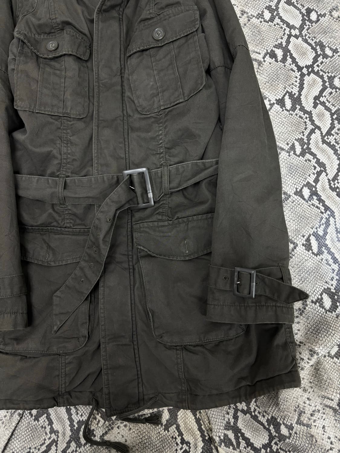 Grunge Mood Gimmick Design Over-Hoodie J 상품이미지6