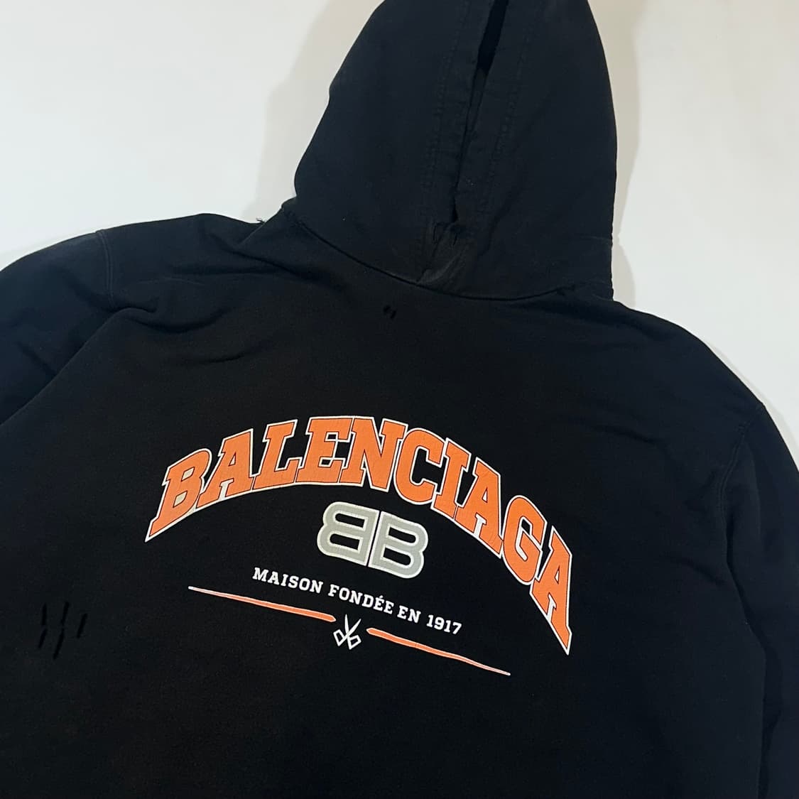 발렌시아가 메종 BB로고 빈티지 커스텀 후드티 상품이미지3