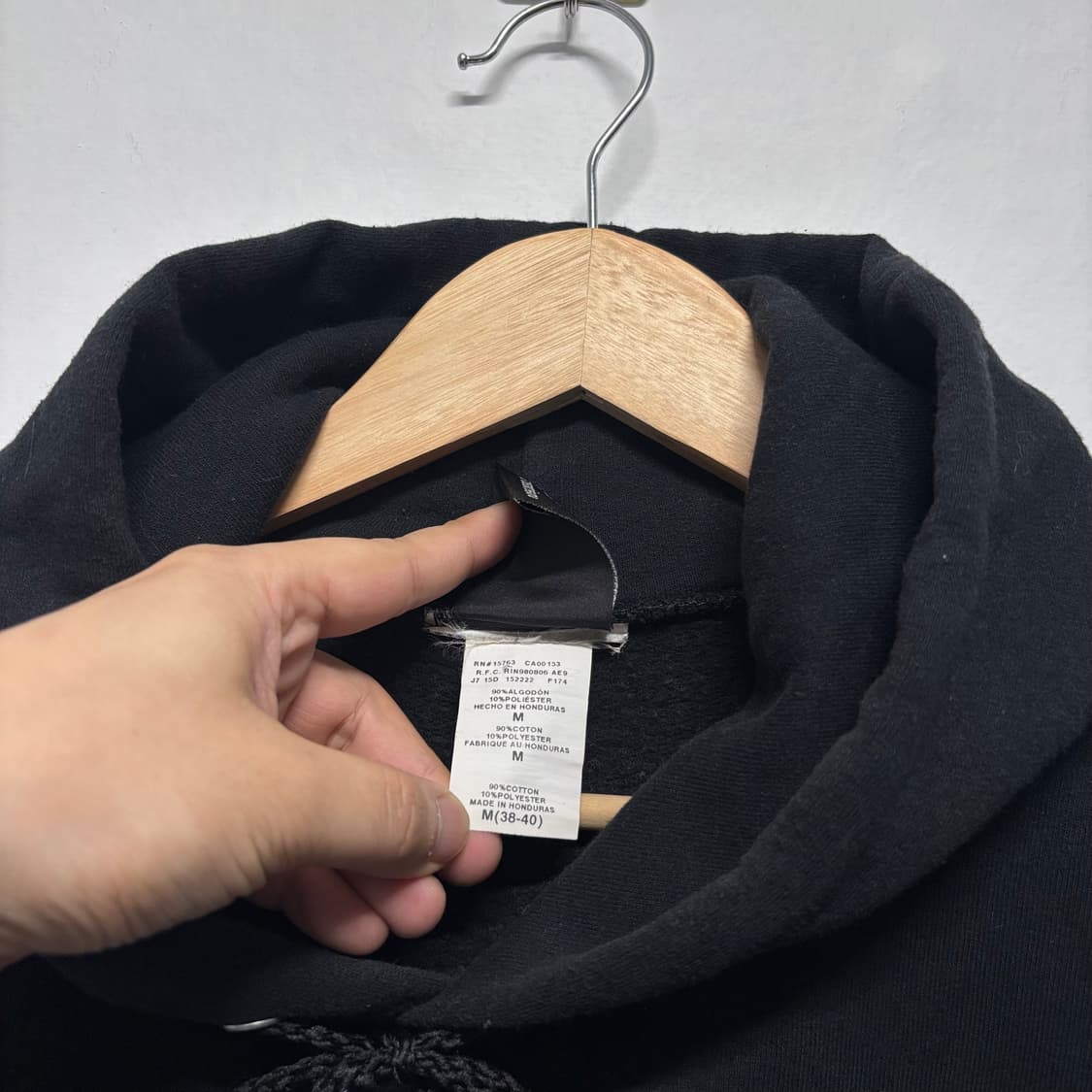 트레셔 블랙 프린팅 후드티 상품이미지4