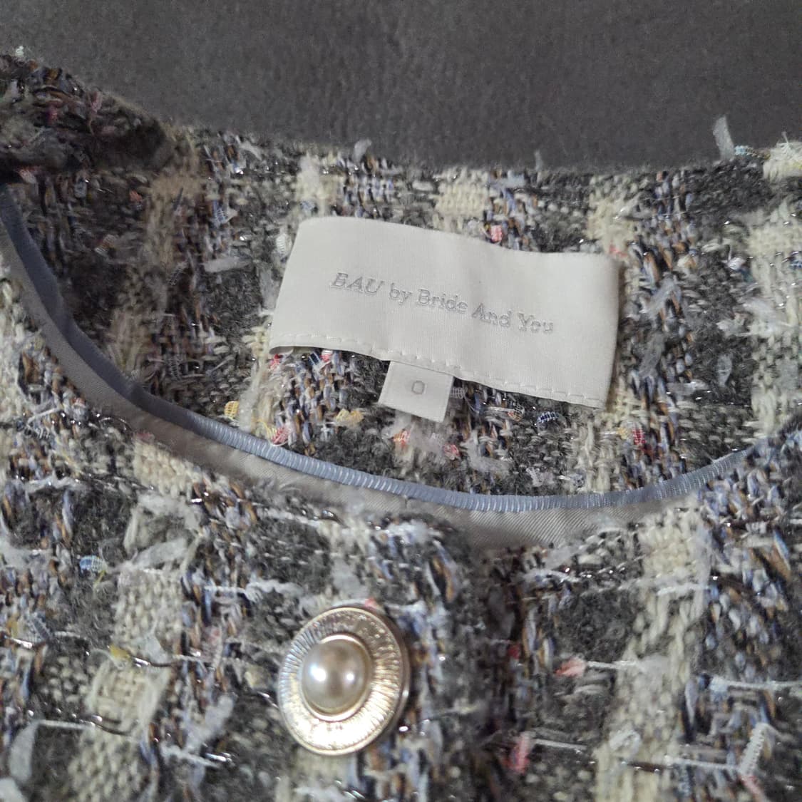 비에이유 브레이드앤유 brideandyou 라운드넥 트위드 자켓 0 상품이미지7