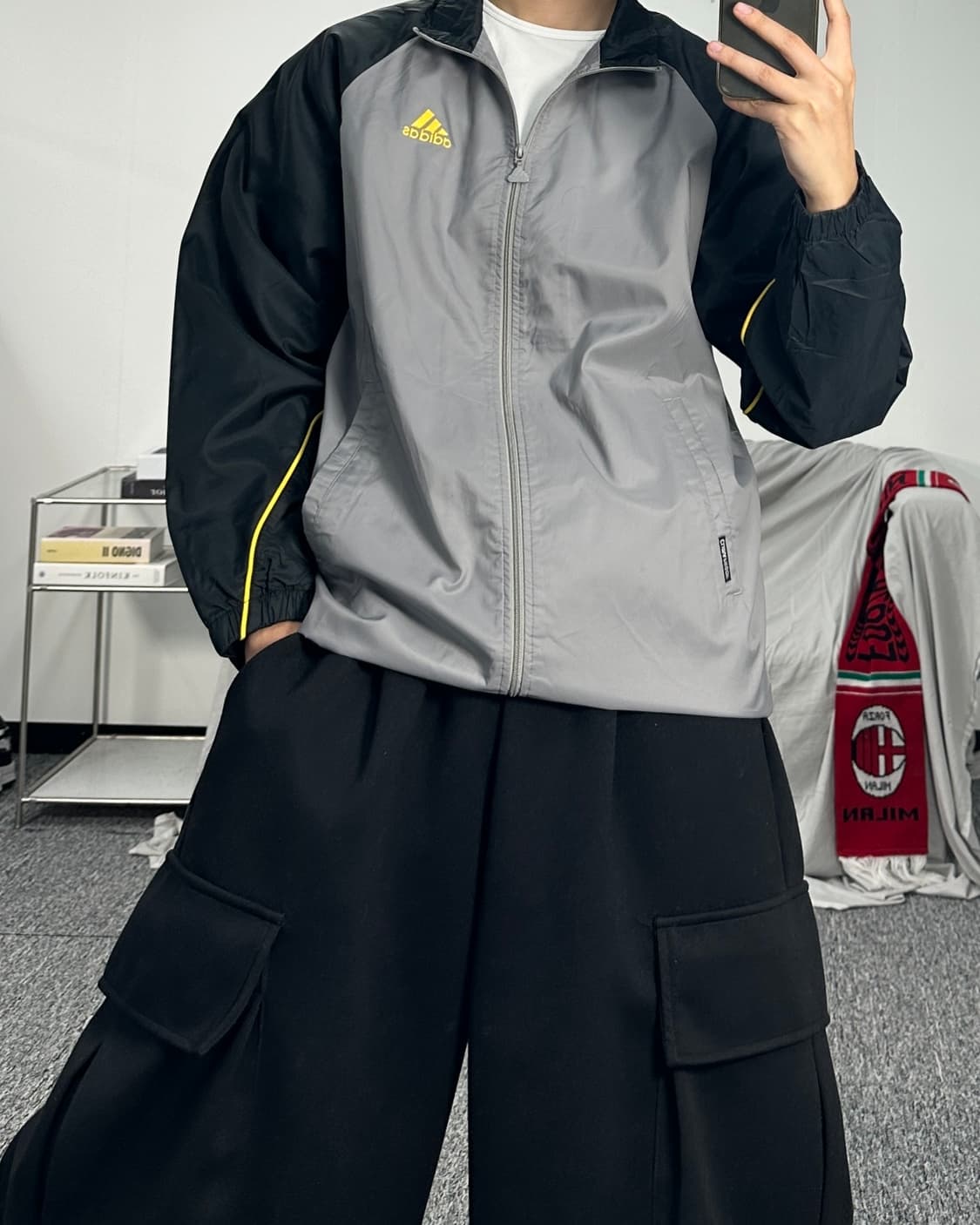 아디다스 그레이 배색 바람막이 상품이미지3