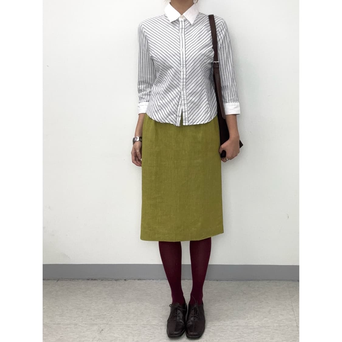 빈티지 블랙 화이트 스트라이프 셔츠 상품이미지7