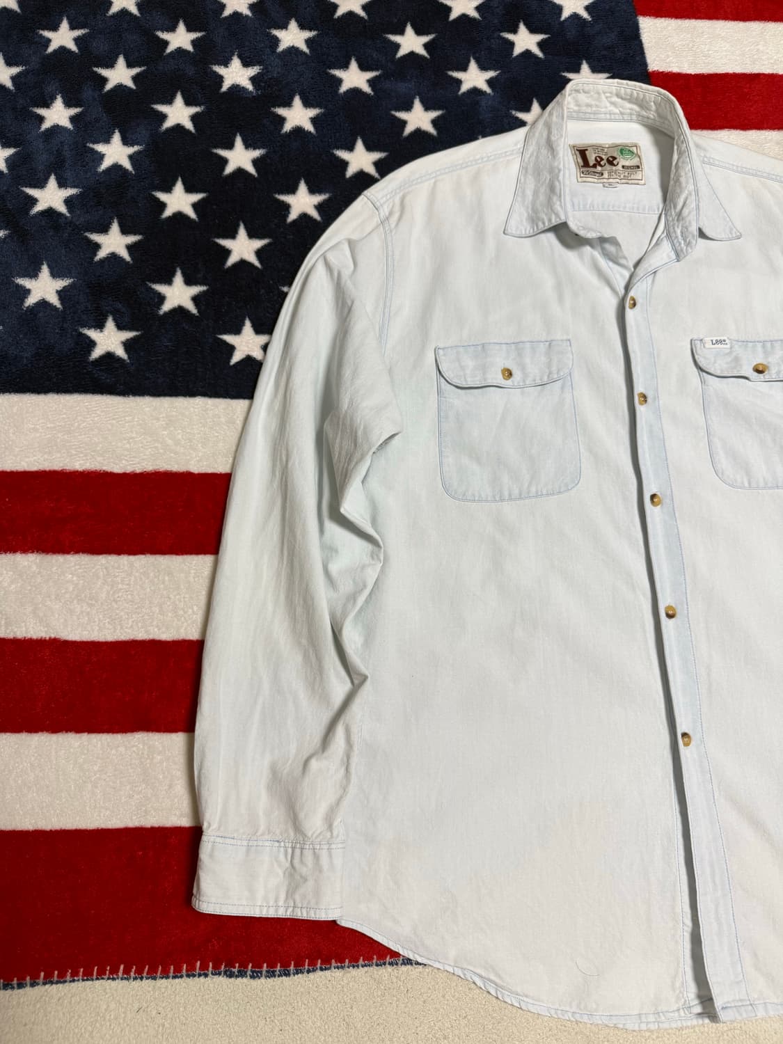 Lee 라이트데님셔츠vintage denim shirt 아이스컬러 빈티지 상품이미지2