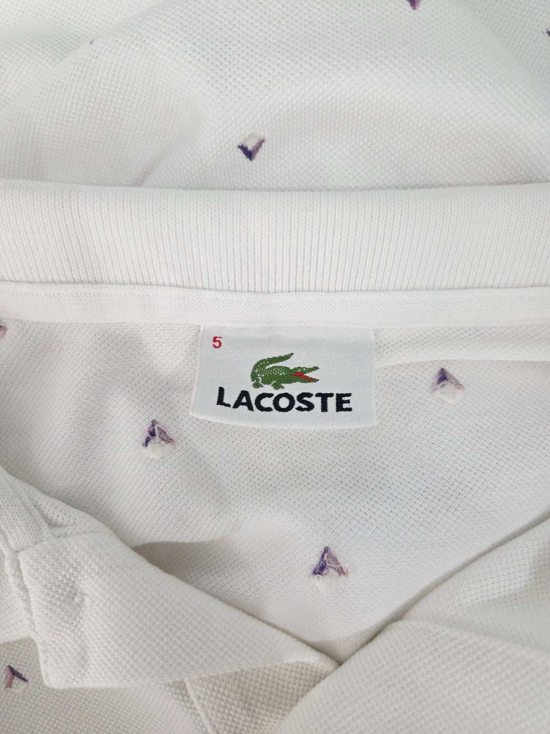 라코스테 화이트 미니 패턴 반팔 카라티 상품이미지7
