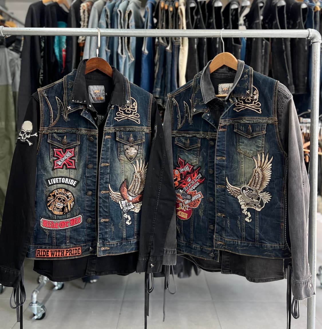 빈티지 워싱 커스텀 조끼  상품이미지9