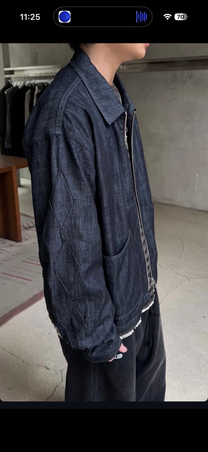 폴리테루 다트 슬리브 스윙탑 인디고 상품이미지1