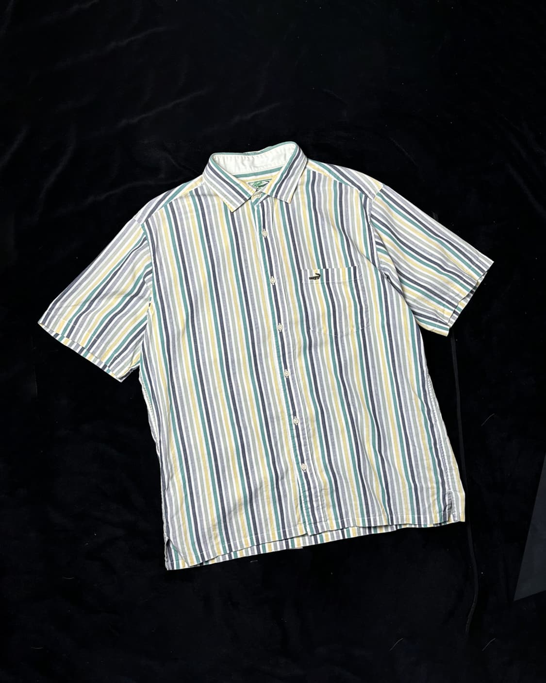 일본빈티지 크로커다일 스트라이프 셔츠 상품이미지1