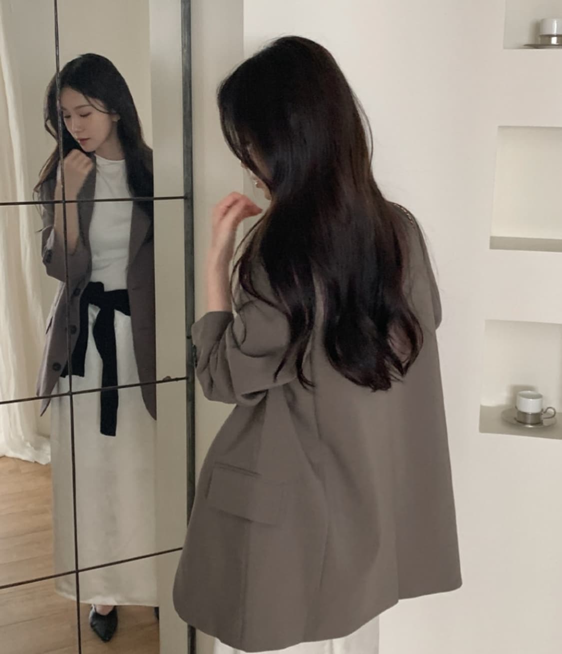 로렌하이 애쉬모카 클래식 싱글 미디자켓S 상품이미지3