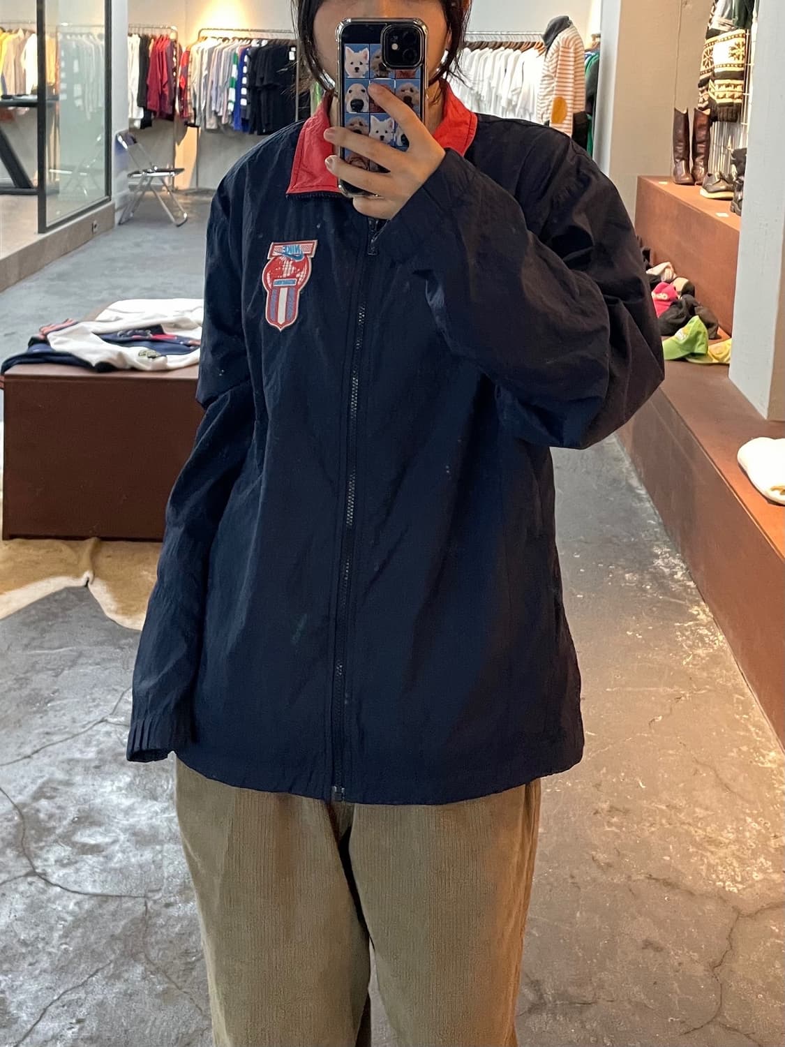 나이키 올드스쿨 네이비 바람막이 H245 상품이미지1