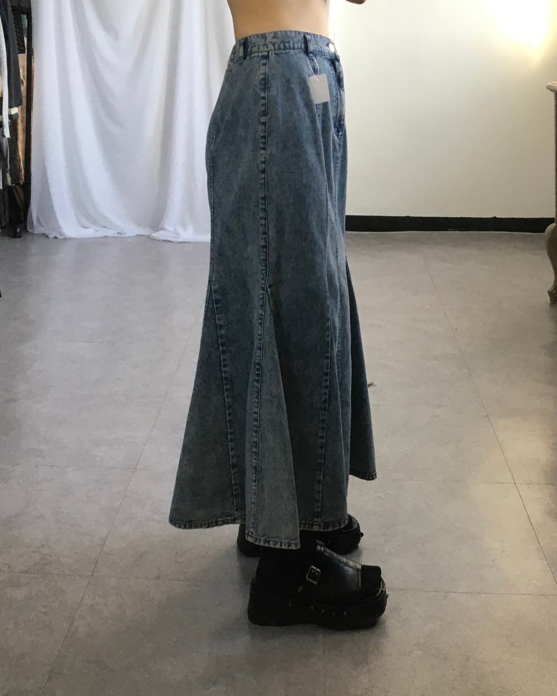 Washed lnog skirt 상품이미지8