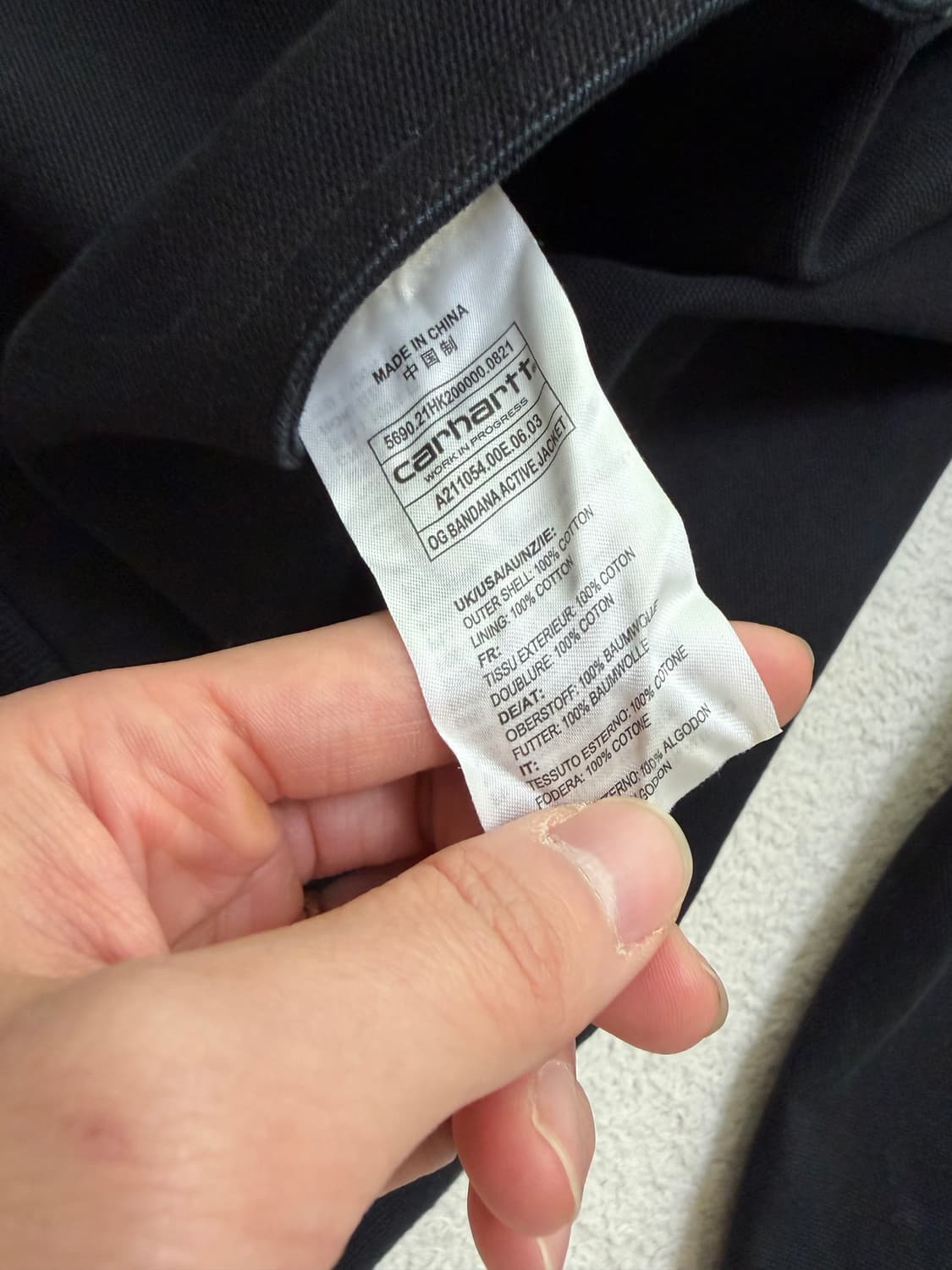 [S] 칼하트 윕(WIP) 리버서블 반다나 액티브 자켓 (블랙) 상품이미지4