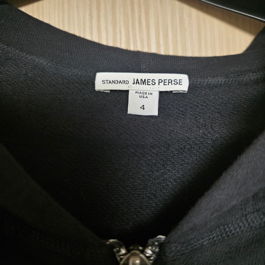 제임스 펄스(James Perse) 블랙,차콜 프렌치 테리 후드 집업4 상품이미지2