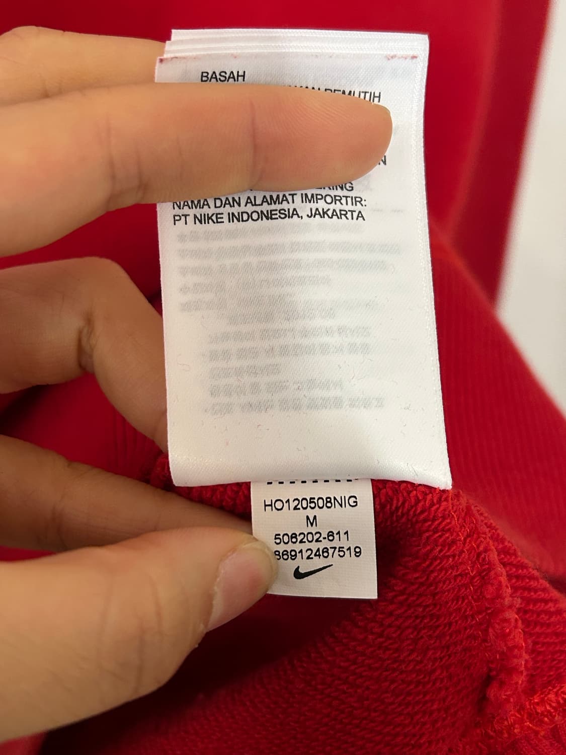 나이키 빨간색 스우시 맨투맨 M 상품이미지6