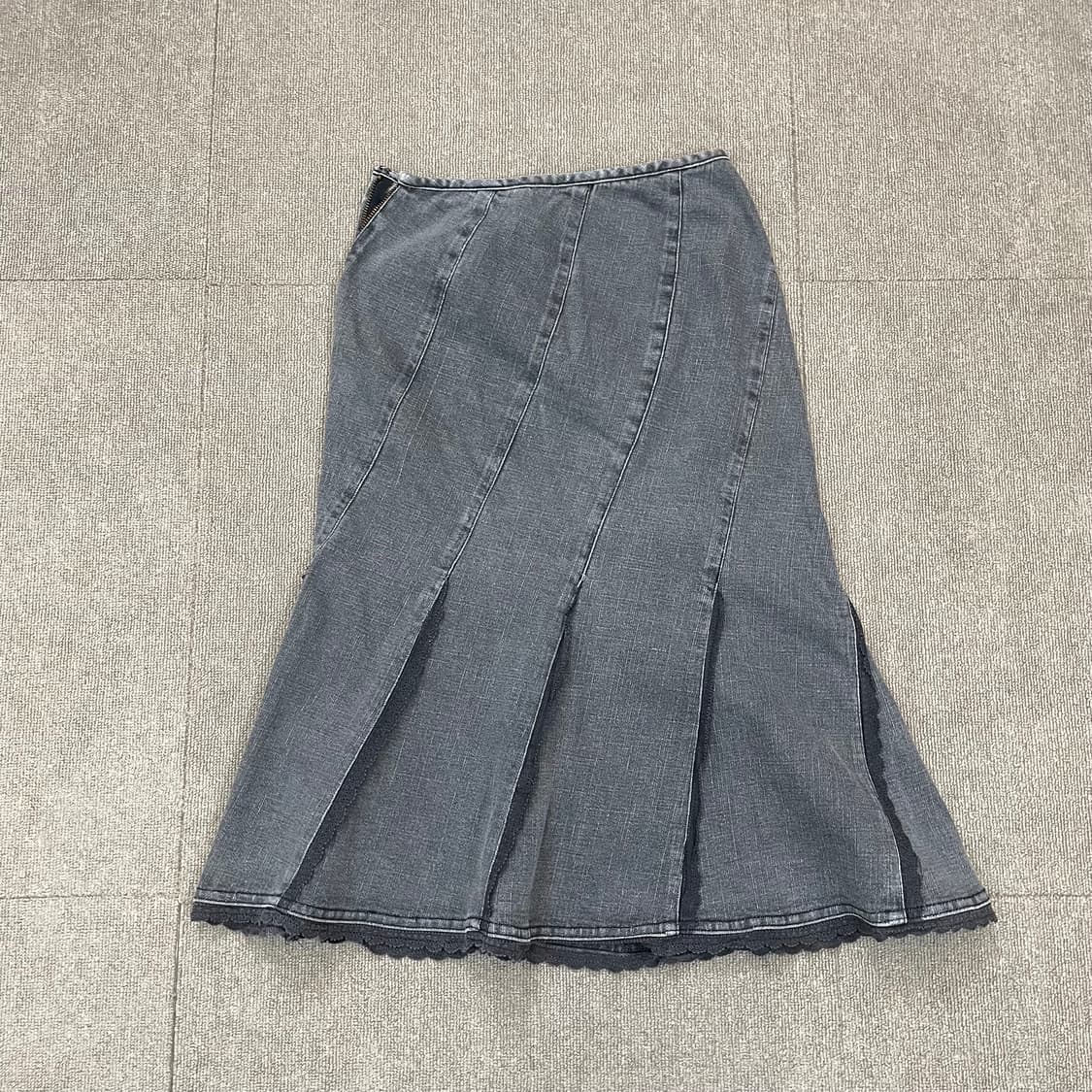 japan vintage 빈티지 비대칭 플레어 스커트  상품이미지6