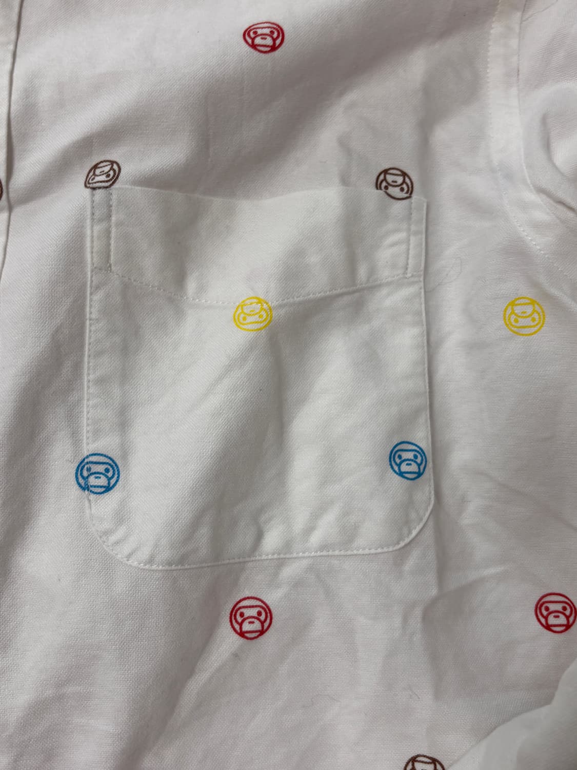 Bape] 컬러 마일로 무늬 셔츠 상품이미지5