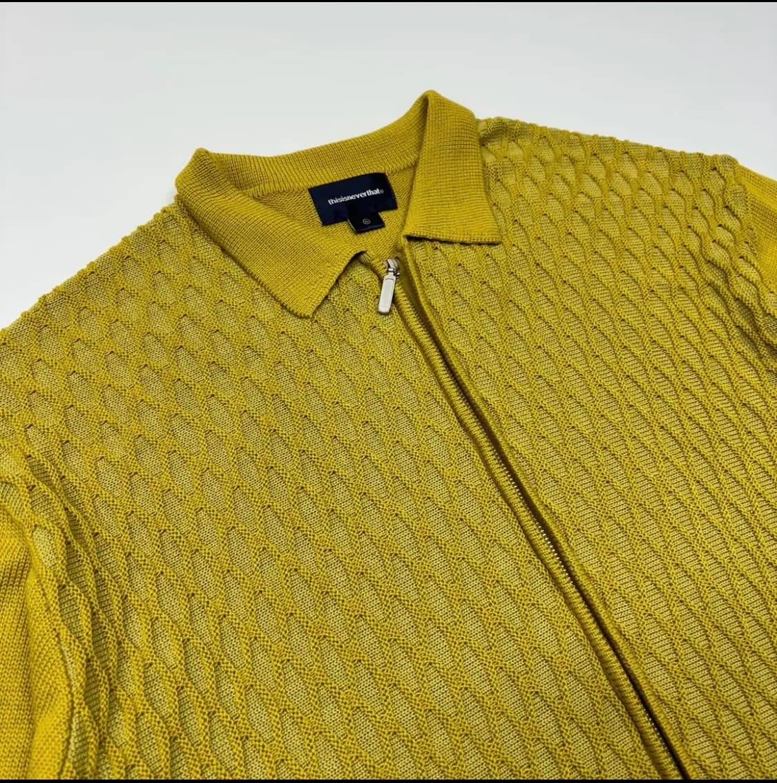 디스이즈네버댓 니트 집업 가디건 옐로우 xl 상품이미지2