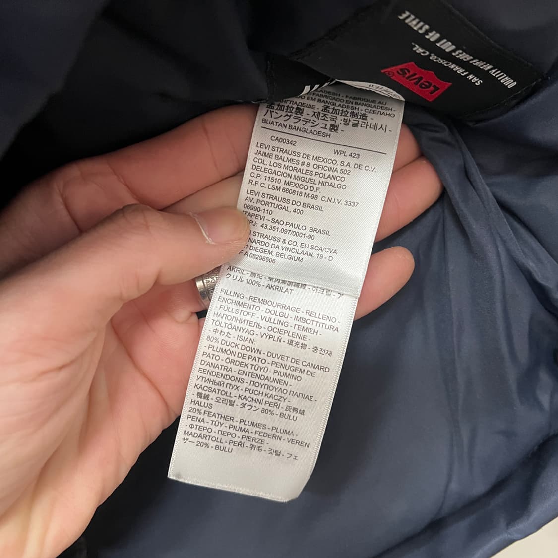 리바이스 덕 다운 야상 패딩 점퍼 자켓 S 상품이미지5