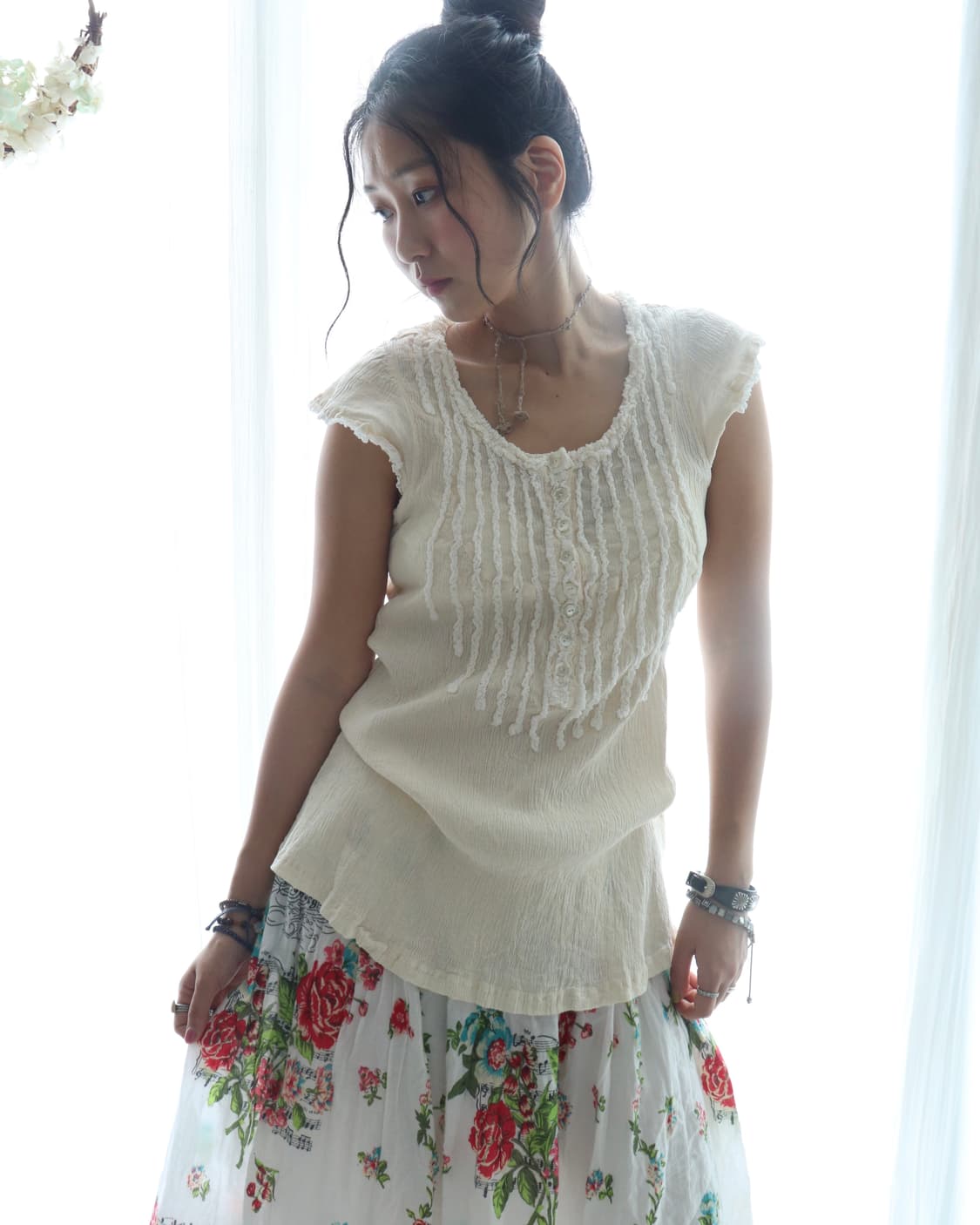 [Tsumori Chisato] Crinkle Pintuck Blouse 상품이미지8