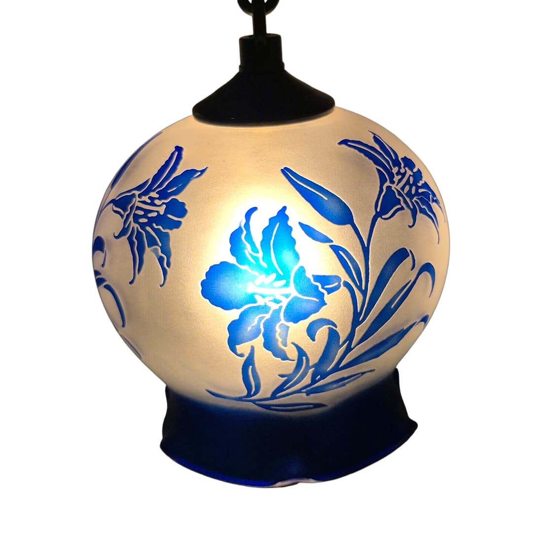 80s 오타루 샌드블라스트 난초 호롱 램프 상품이미지8