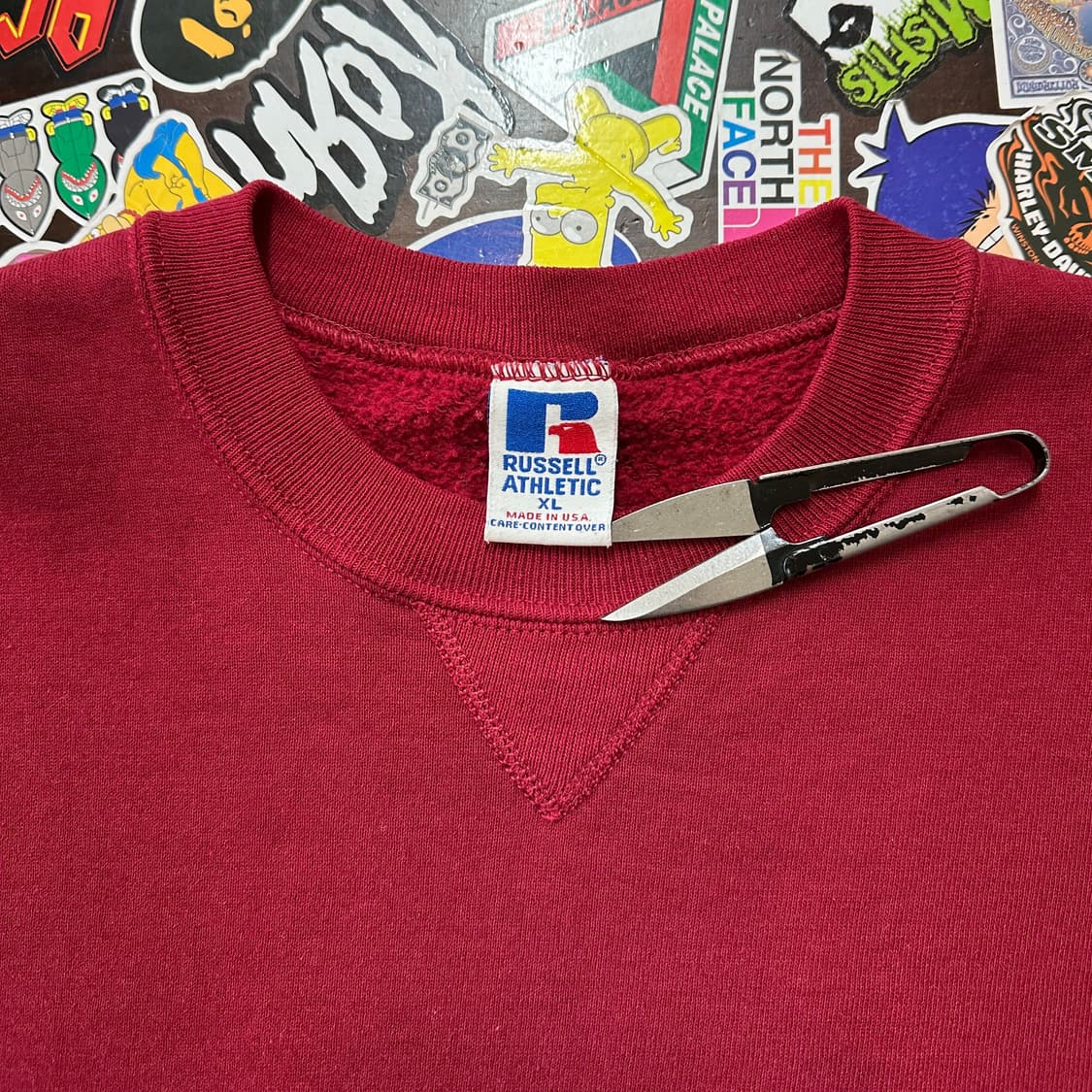 90s USA 러셀 블랭크 빈티지 스웻셔츠 XL 상품이미지4