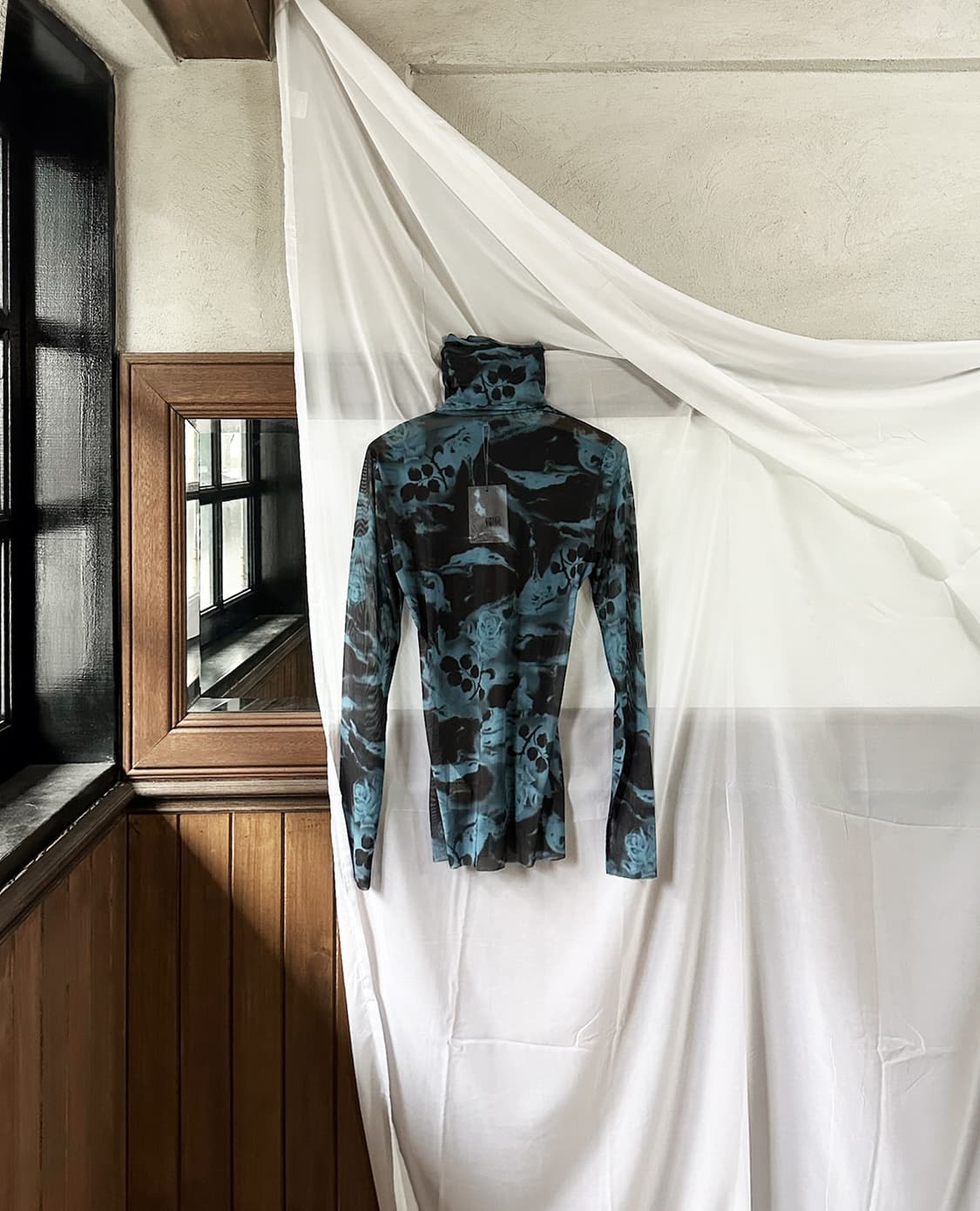 GANNI printed mesh turtleneck 상품이미지6