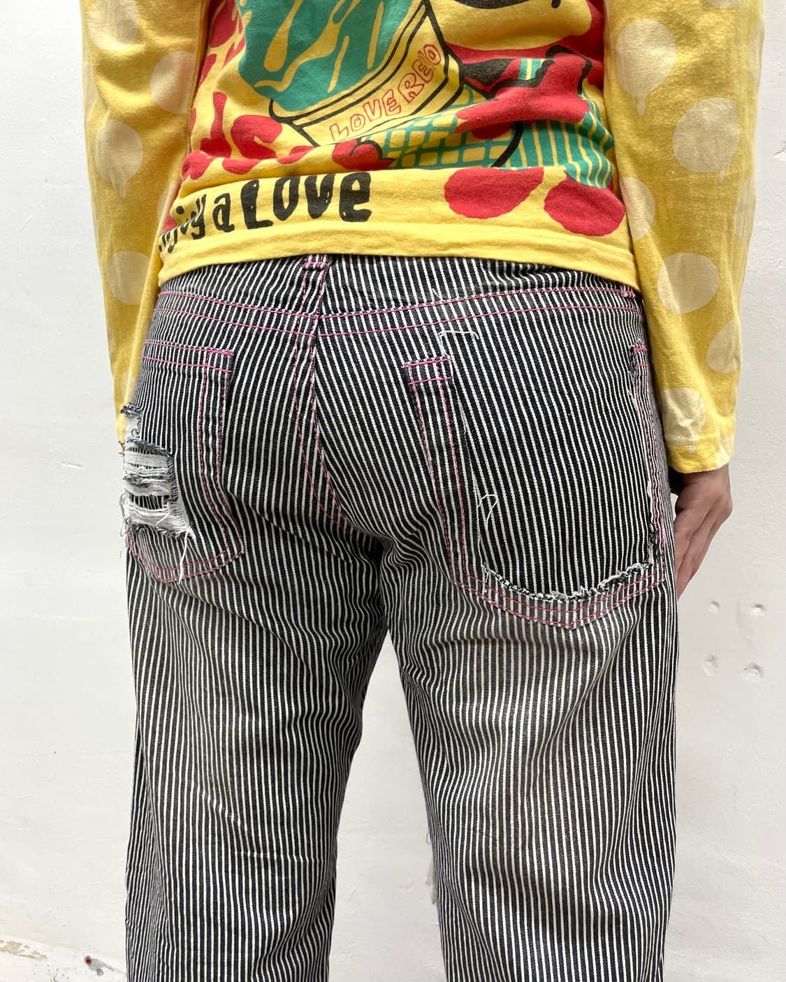 Retro-star cubic striped pants 상품이미지5