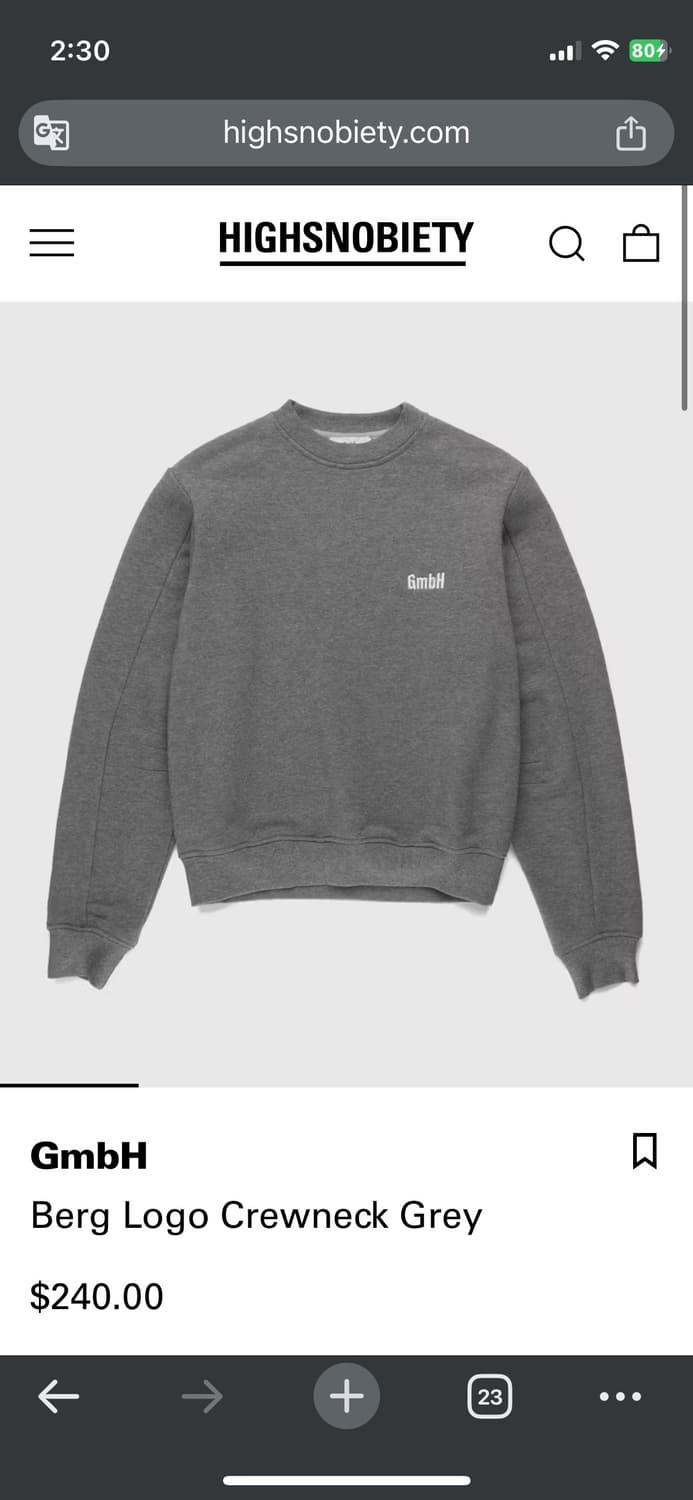 Gmbh 그레이 스웻셔츠 상품이미지5