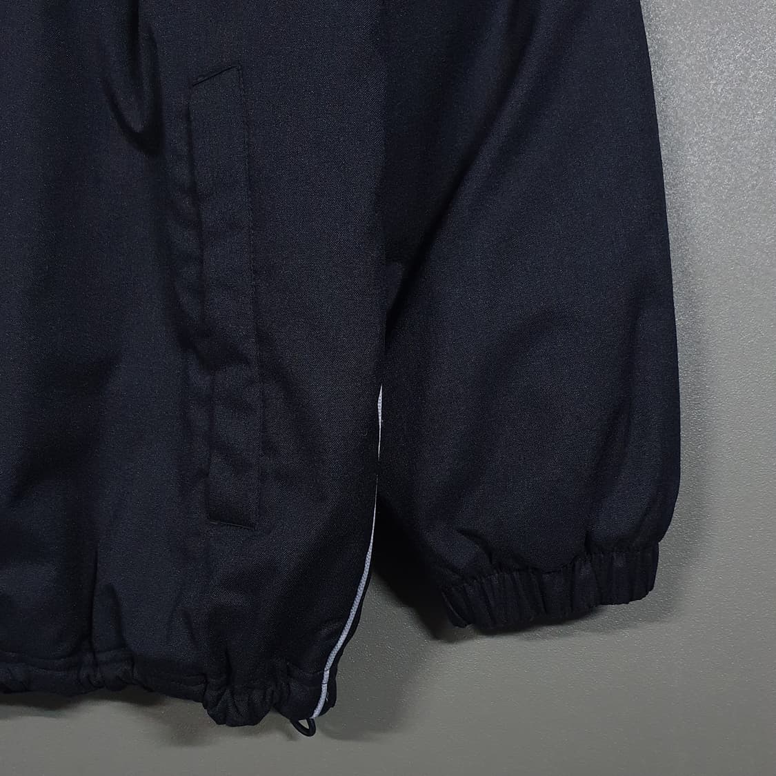 실측 XL) 나이키 00s 올드스쿨 스우시 파이핑 누빔 점퍼 자켓 블랙 상품이미지3