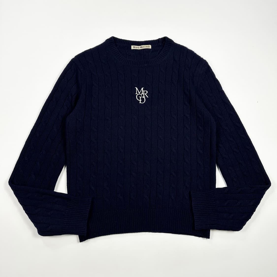 마리떼 프랑소와 저버 자수 케이블 니트 네이비 Free 상품이미지1