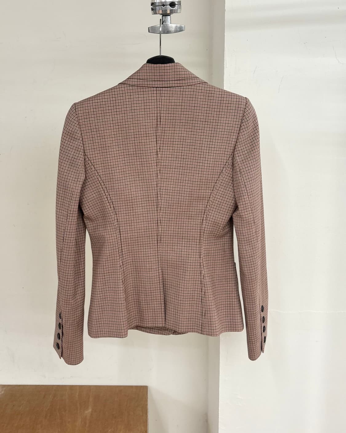 발렌티노 브라운 플래드 싱글버튼 자켓 상품이미지6