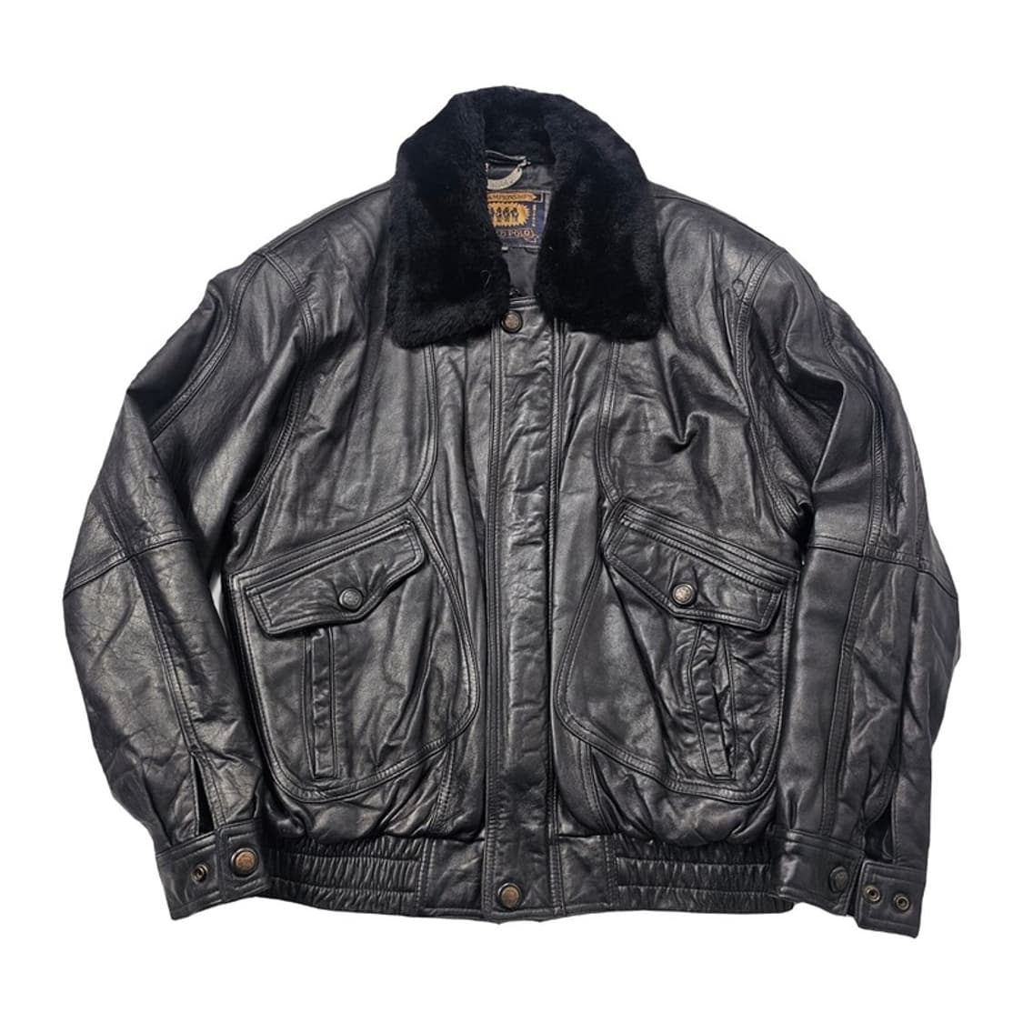 WORLD POLO 양가죽 봄버 자켓 XL 상품이미지1