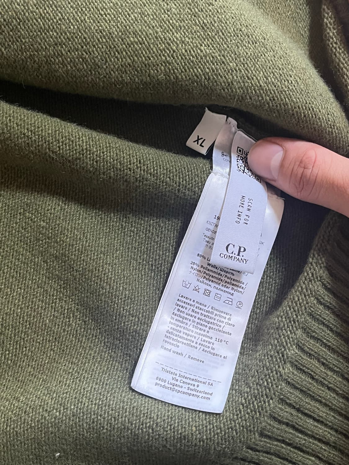 CP컴퍼니 니트 집업 카키 - 25FW 상품이미지3