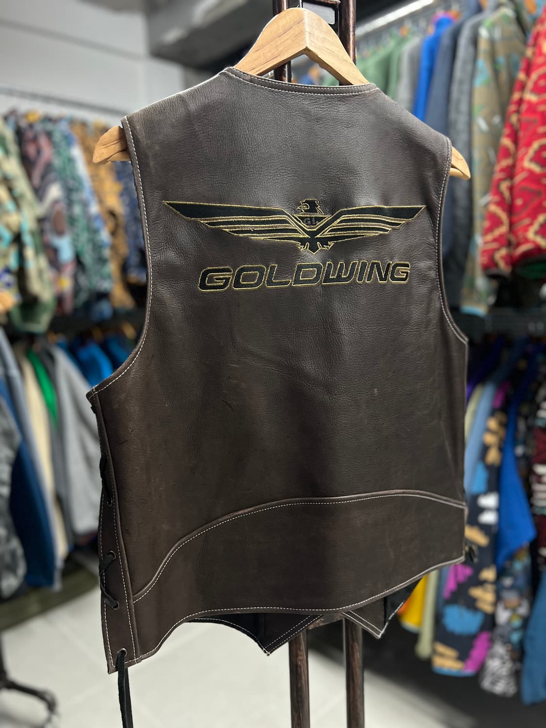 골드윙 금사자수 가죽조끼  상품이미지3