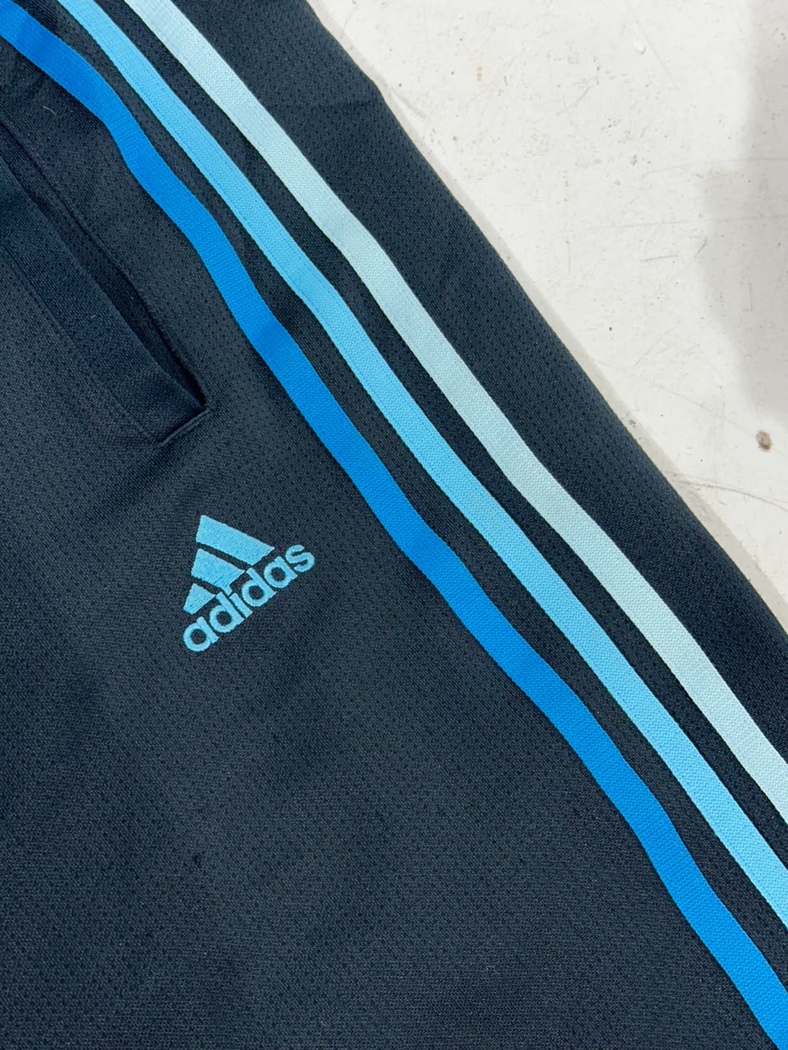 아디다스 네이비 블루 삼선 와이드 팬츠 L 상품이미지6