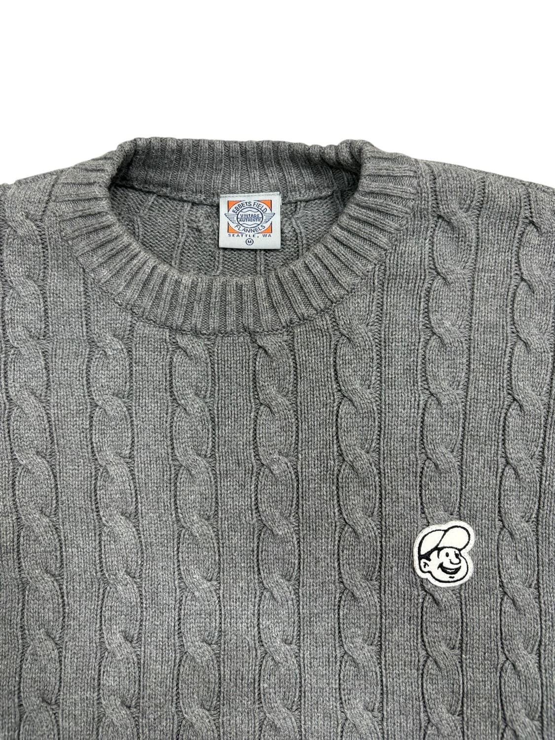 이벳필드 케이블 꽈배기 니트 그레이 상품이미지2